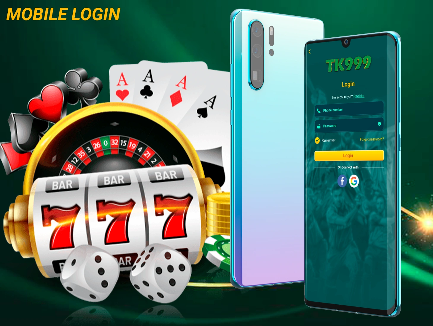 Use mobile login TK999 to play on your smartphone and take advantage of the best bonuses