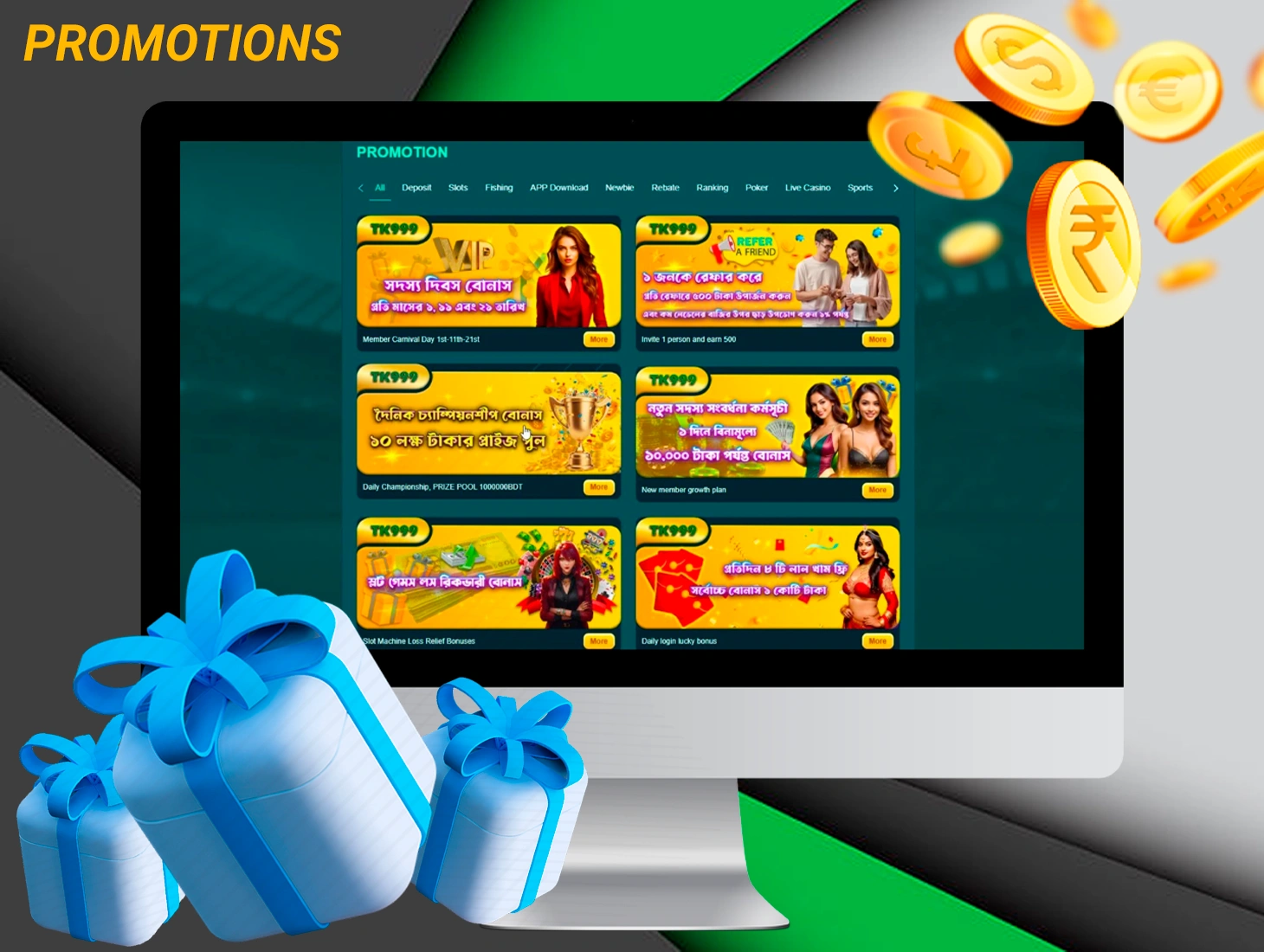 To make the game in TK999 more profitable you can count on favourable bonuses